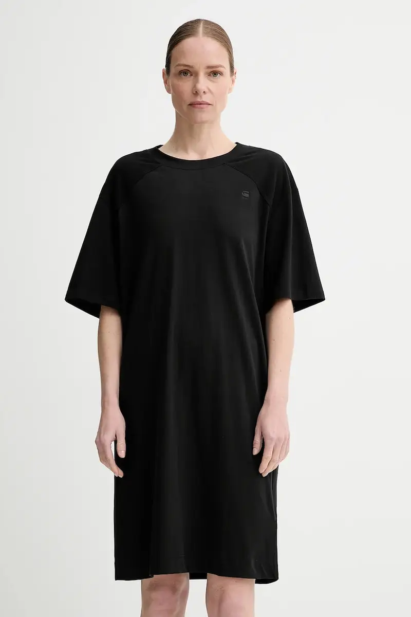 vestito in cotone colore nero D26084-336