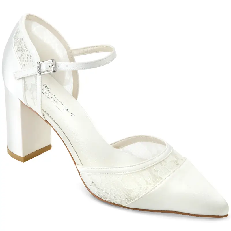 G. Westerleigh Sneakers da Sposa Avorio in Seta e Pizzo