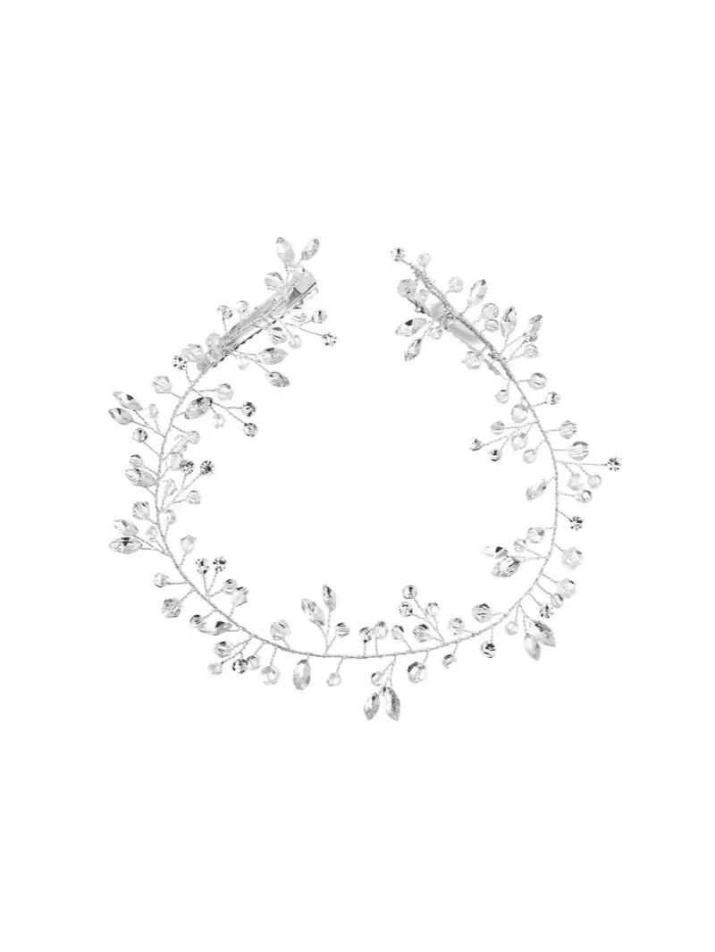 HB230323 Diadema Sposa Accessorio per Capelli Sposa Argento