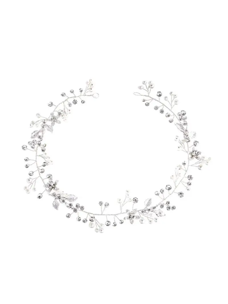 HB72633 Diadema per Sposa Argento
