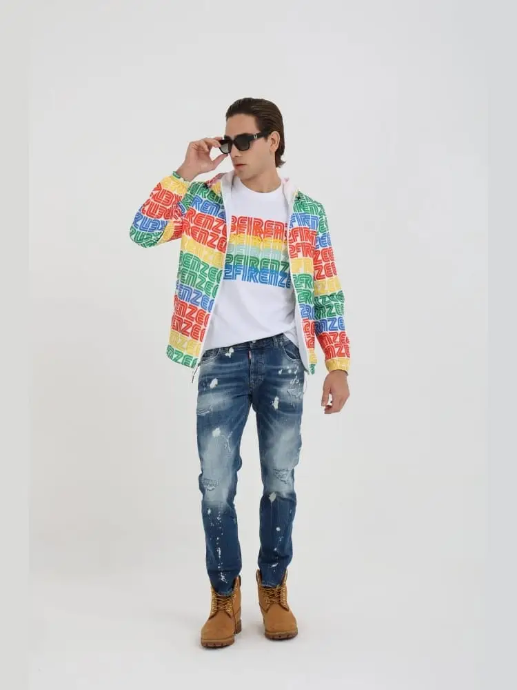 pantalone in denim uomo con logo