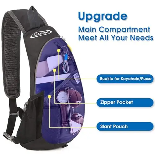 G4Free Zaino leggero per petto, ciclismo, viaggi o borse da giorno multiple miniatura 2