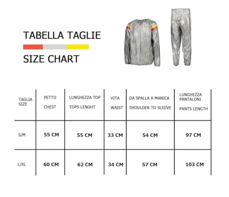 G5 HT SPORT Tuta Sauna Snellente per Sudare e Modellare Sauna Suite S/M o L/XL Tuta Sudorina Palestra Fitness Corsa miniatura 2