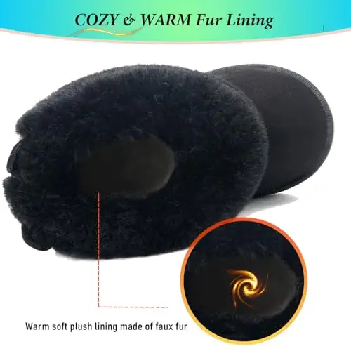 Gaatpot Stivaletti con Invernali Bambini Stivali da Neve per Ragazze Ragazzi Scarpe con Fodera Calda Morbide miniatura 3