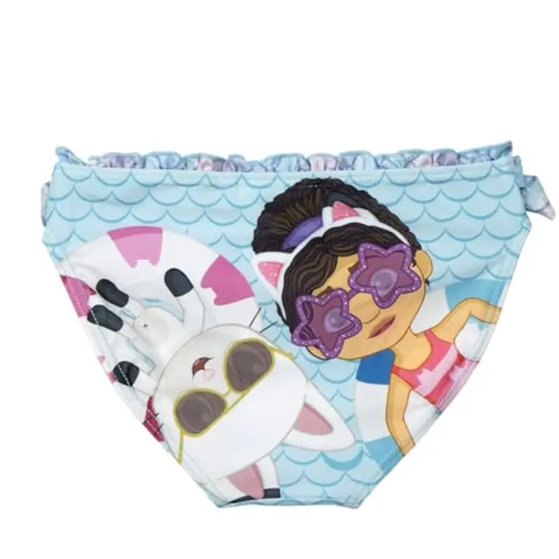 Gabby's Dollhouse - Bambina - Costume da Bagno Intero 1 Pezzo o Bikini 2 Pezzi o Monokini Mare Piscina - Licenza Ufficiale [2070 Monokini Azzurro - 4 Anni] miniatura 3