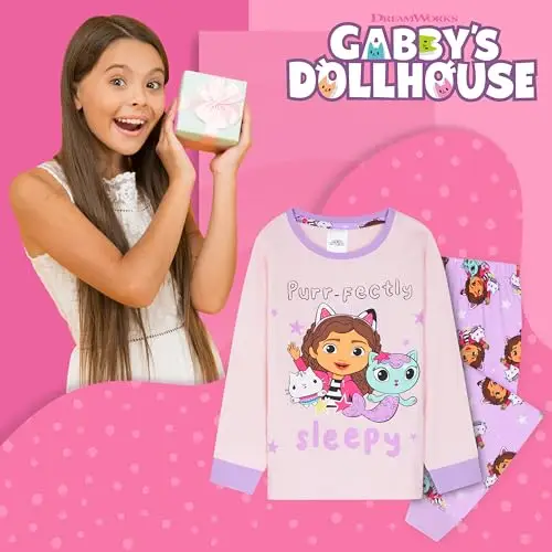 Gabby’s Dollhouse Pigiama Bambina, 2 Pz Abbigliamento da Notte miniatura 2
