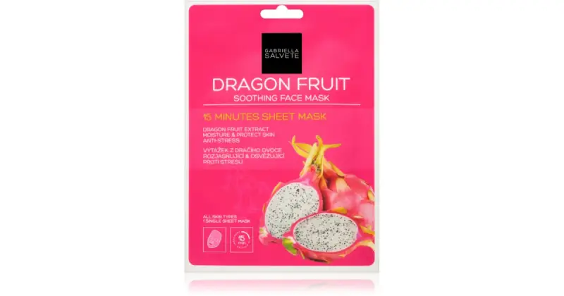 Dragon Fruits Maschera viso lenitiva in tessuto (1 pz) - Maschera viso lenitiva in tessuto