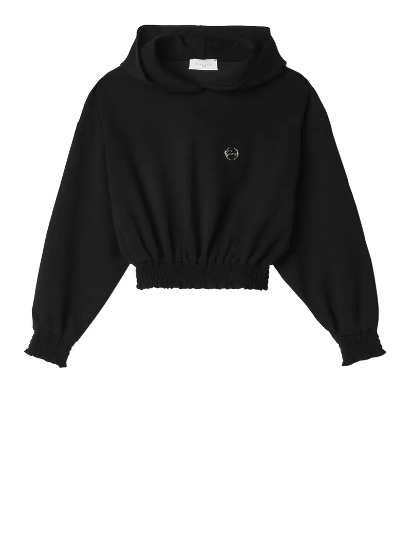 felpa cappuccio gaelle da donna - nero