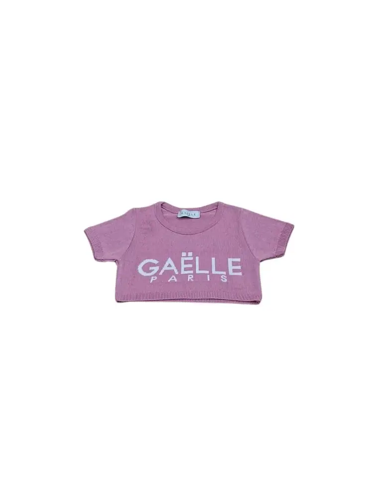 Gaelle maglia rosa bambina con logo
