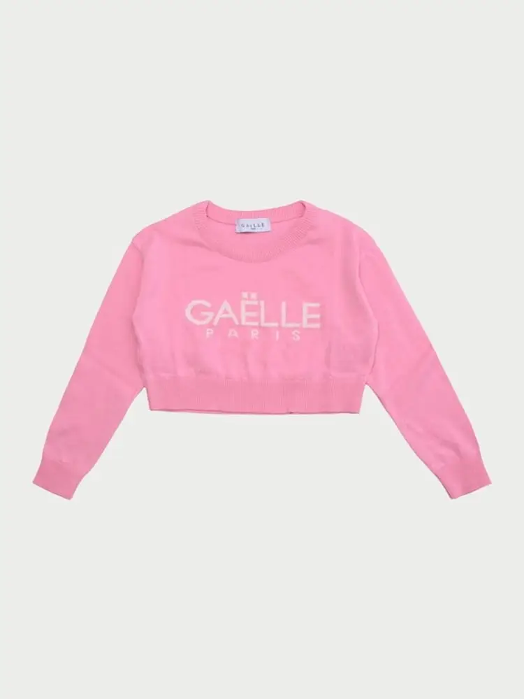 Gaelle maglia rosa bambina logo lettering