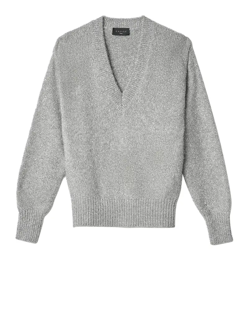 maglione gaelle lurex da donna - grigio
