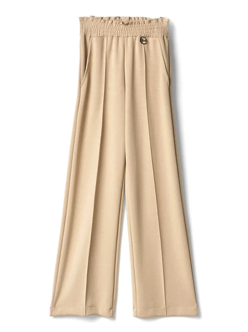 pantalone straight gaelle da donna - beige