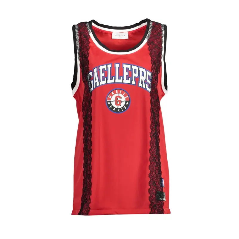 Canotta Donna Rossa Stampa Rosso