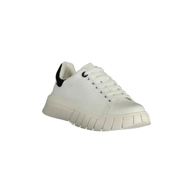 Scarpe Sneakers Donna Bianche con Dettagli a Contrasto Bianco miniatura 3