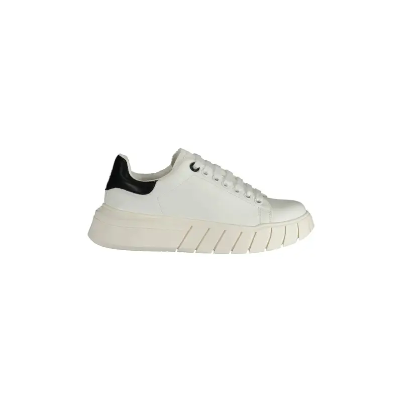 Scarpe Sneakers Donna Bianche con Dettagli a Contrasto Bianco