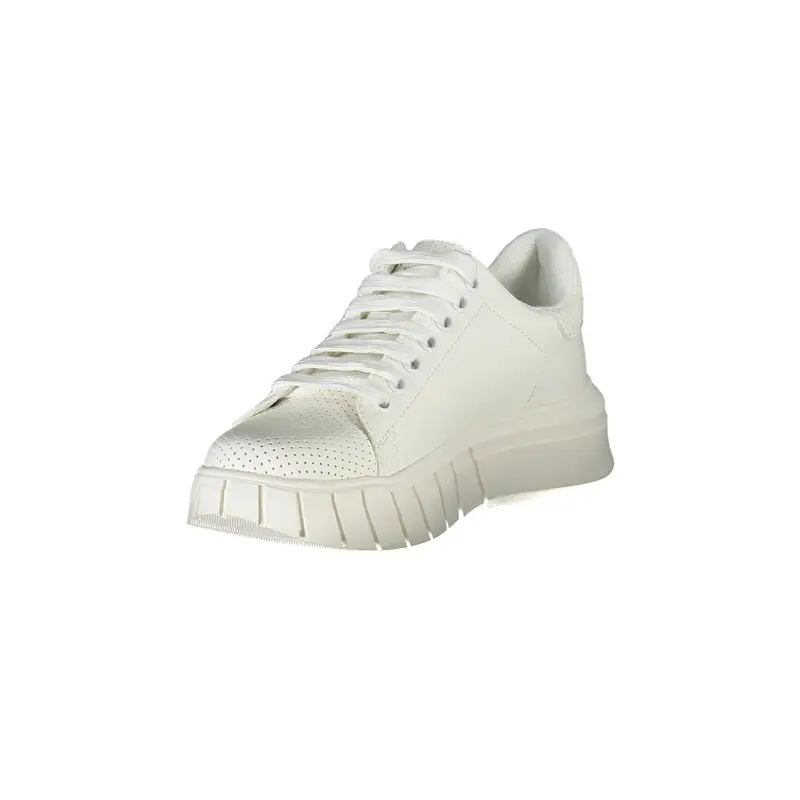 Scarpe Sneakers Donna Bianche con Dettagli a Contrasto Bianco miniatura 3