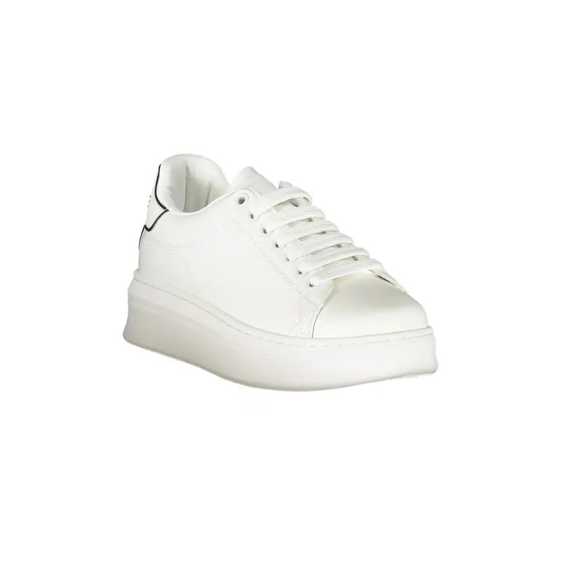 Scarpe Sneakers Donna Bianche con Dettagli a Contrasto Bianco miniatura 2