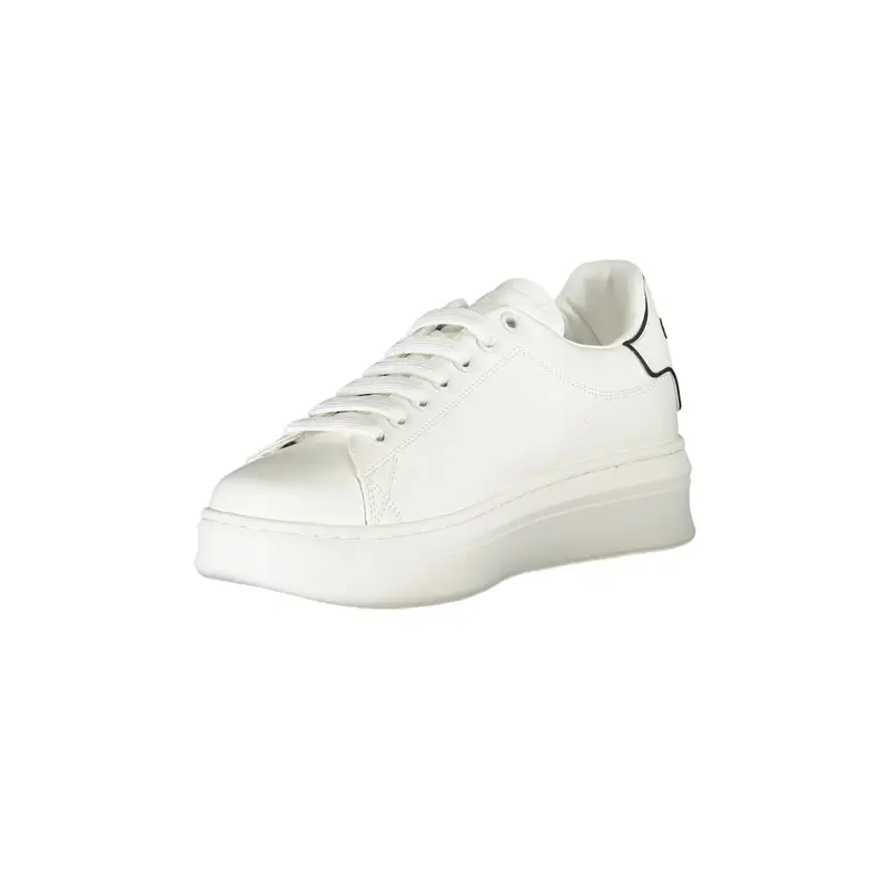 Scarpe Sneakers Donna Bianche con Dettagli a Contrasto Bianco miniatura 3