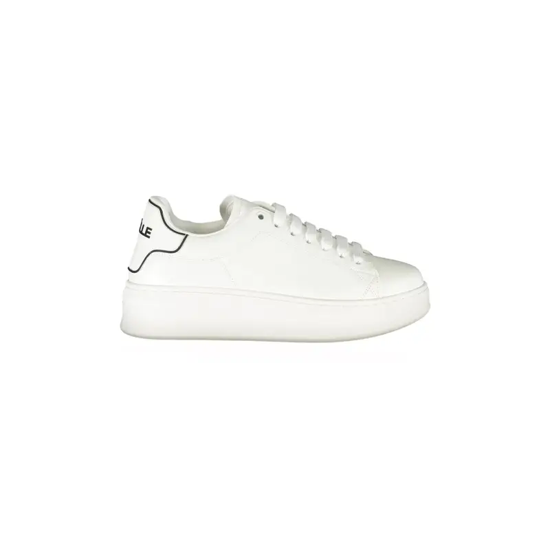 Scarpe Sneakers Donna Bianche con Dettagli a Contrasto Bianco