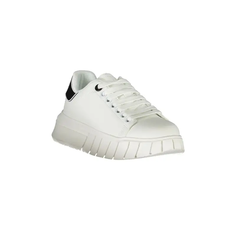 Scarpe Sneakers Donna Bianche con Dettagli a Contrasto Bianco miniatura 2