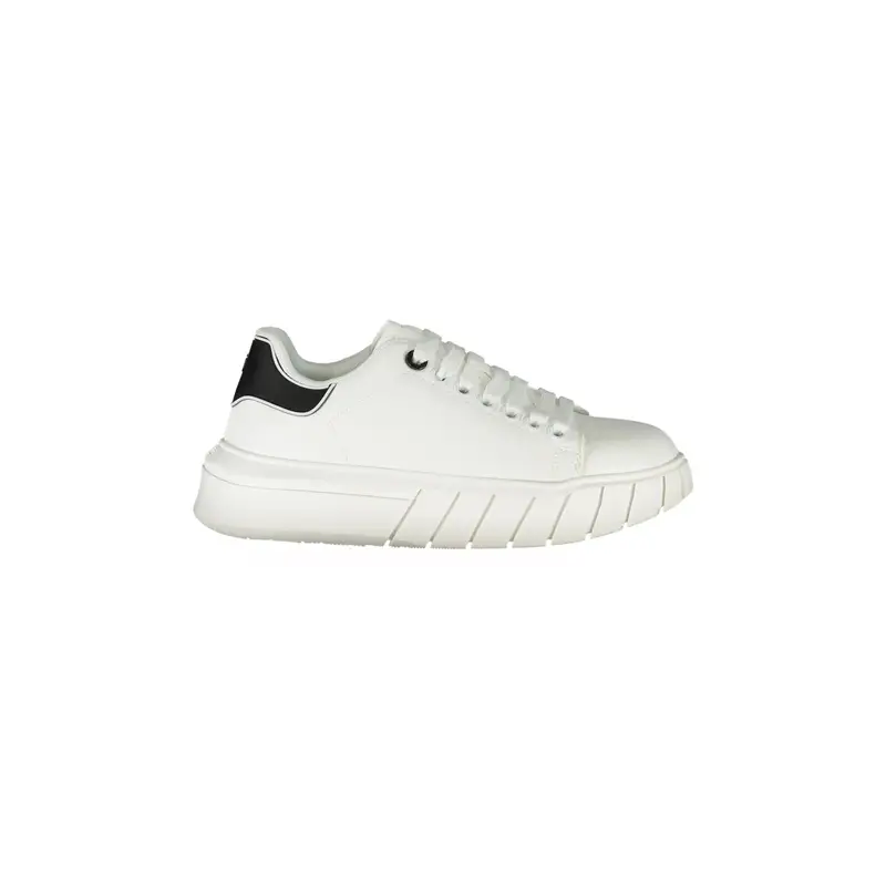 Scarpe Sneakers Donna Bianche con Dettagli a Contrasto Bianco
