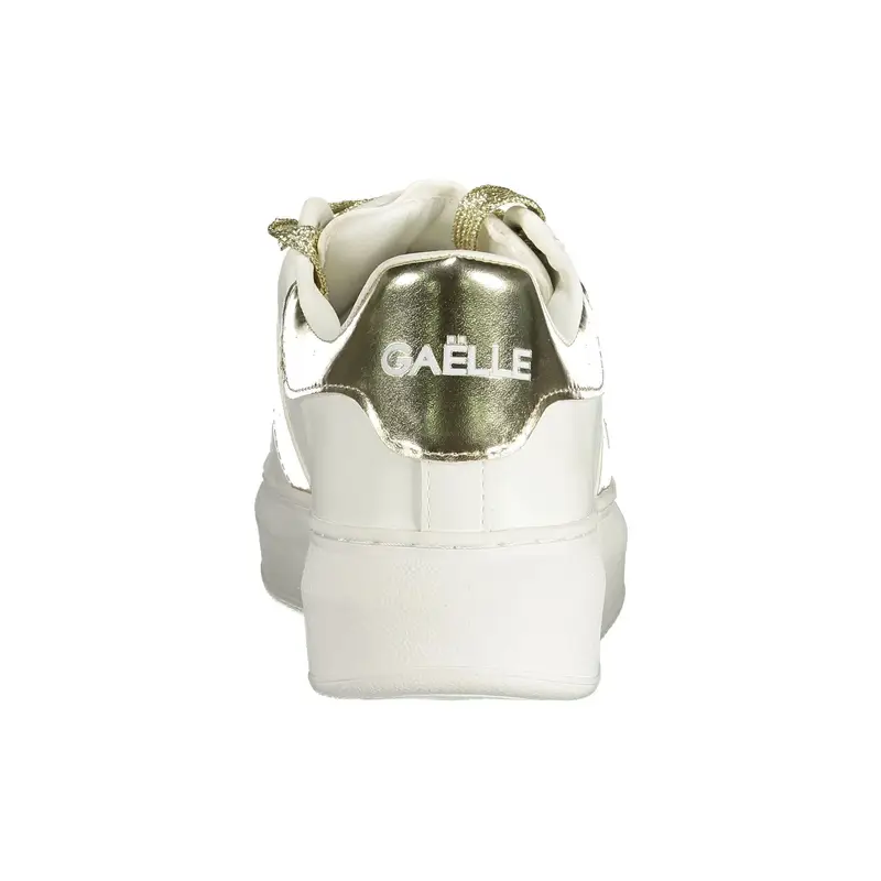 Scarpe Sneakers Donna Bianche con Dettagli a Contrasto e Rialzo Bianco miniatura 2