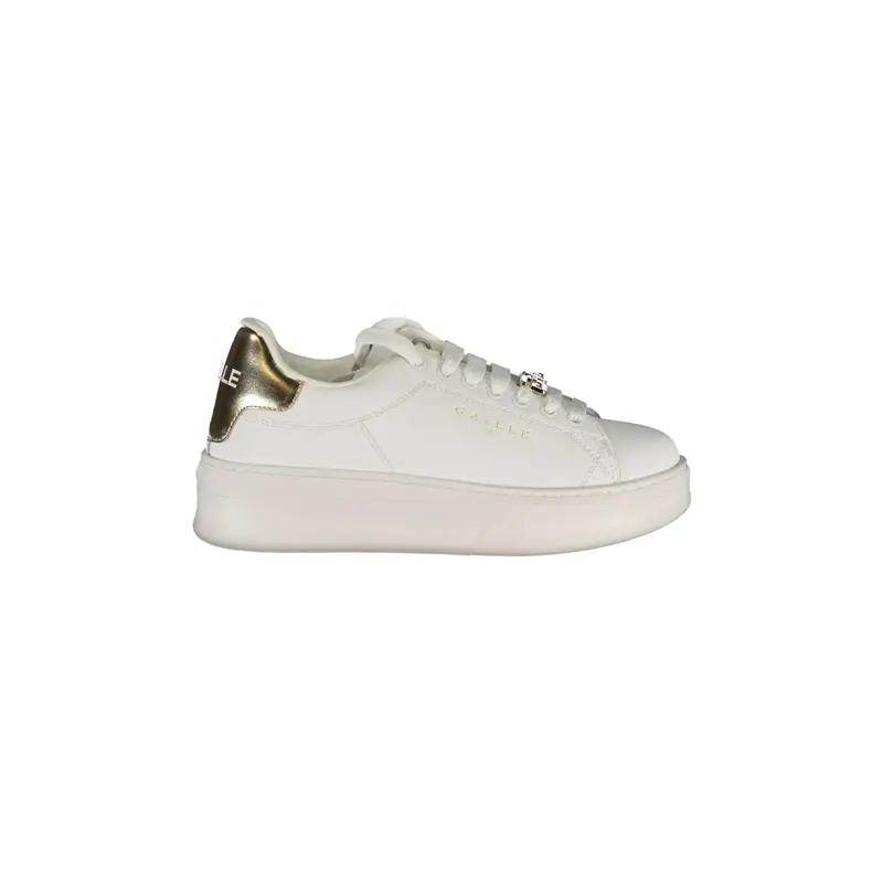 Scarpe Sneakers Donna Bianche con Doppio Laccio Loggato Bianco