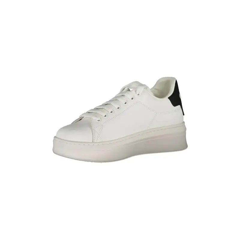 Scarpe Sneakers Donna Bianche con Doppio Laccio Loggato Bianco miniatura 3