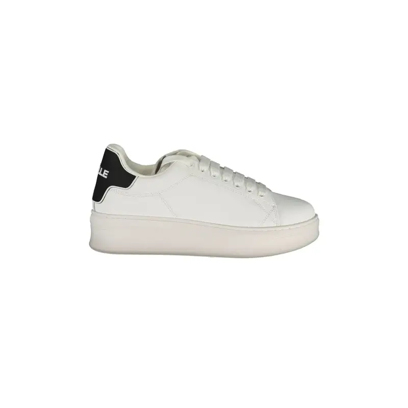 Scarpe Sneakers Donna Bianco con Doppio Laccio Loggato