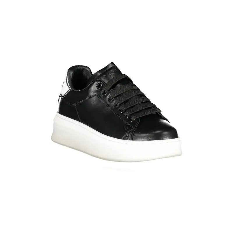 Scarpe Sneakers Donna Nere con Dettagli a Contrasto Nero miniatura 2