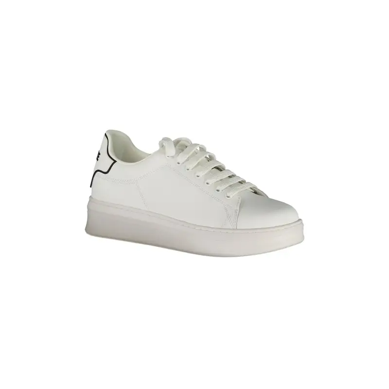 Scarpe Sneakers Uomo Bianche con Dettagli a Contrasto Bianco miniatura 2