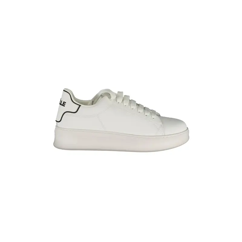 Scarpe Sneakers Uomo Bianche con Dettagli a Contrasto Bianco