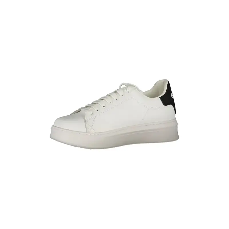 Scarpe Sneakers Uomo Bianche con Dettagli a Contrasto Bianco miniatura 3