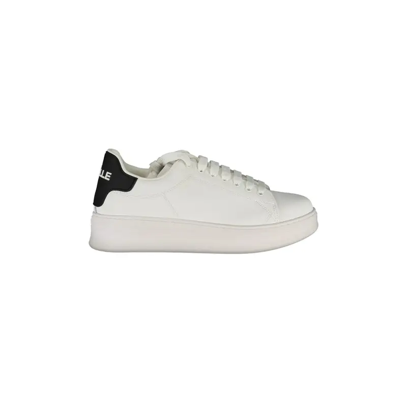 Scarpe Sneakers Uomo Bianche con Dettagli a Contrasto Bianco