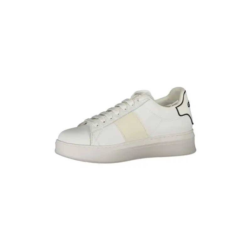 Scarpe Sneakers Uomo Bianche con Dettagli a Contrasto Bianco miniatura 2