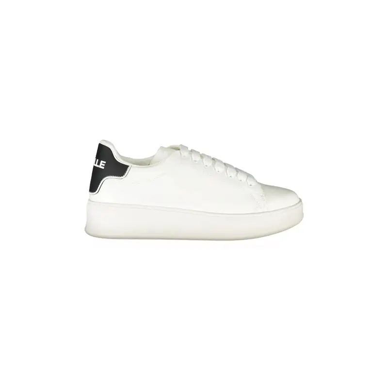 Scarpe Sneakers Uomo Bianche con Dettagli a Contrasto Bianco