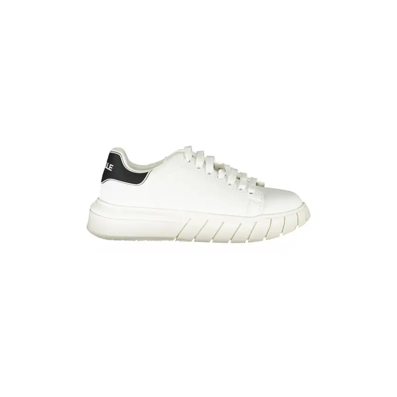 Scarpe Sneakers Uomo Bianche con Dettagli a Contrasto Bianco