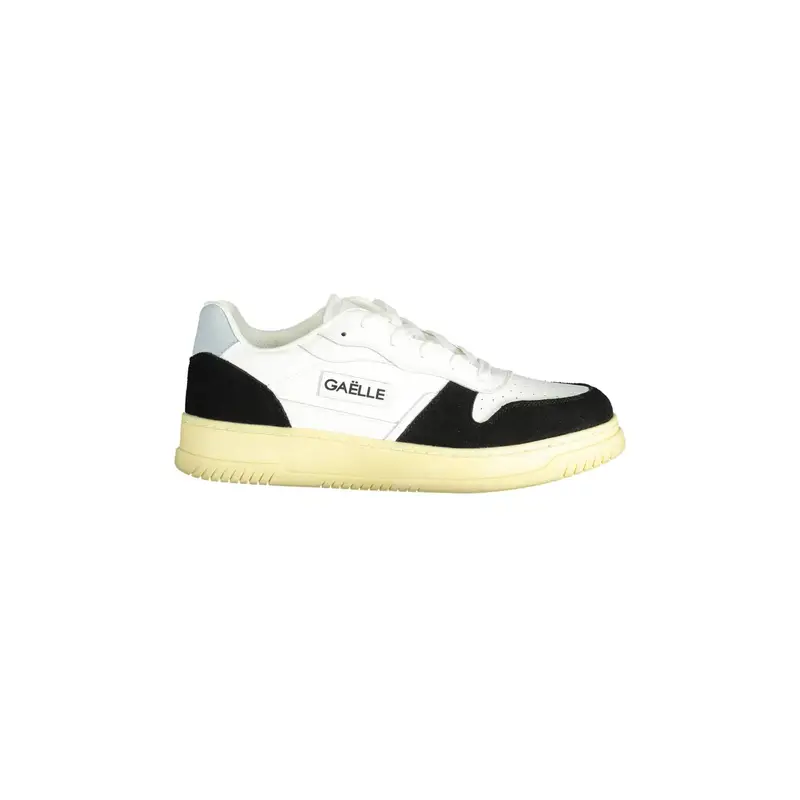 Scarpe Sneakers Uomo Bianche con Dettagli a Contrasto e Logo Bianco