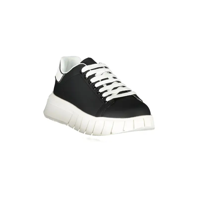 Scarpe Sneakers Uomo Nere con Dettagli a Contrasto Nero miniatura 2