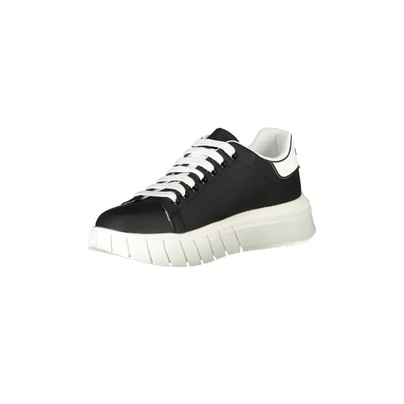 Scarpe Sneakers Uomo Nere con Dettagli a Contrasto Nero miniatura 3