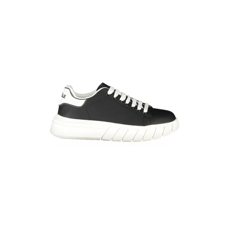 Scarpe Sneakers Uomo Nere con Dettagli a Contrasto Nero