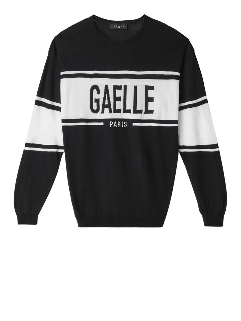 pullover gaelle logo basic da uomo - nero