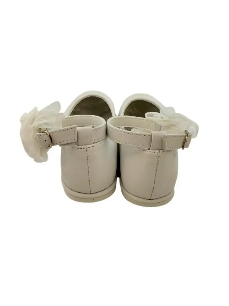 Gaelle scarpe bianche bambina in ecopelle dettagli sulla caviglia in tessuto miniatura 3