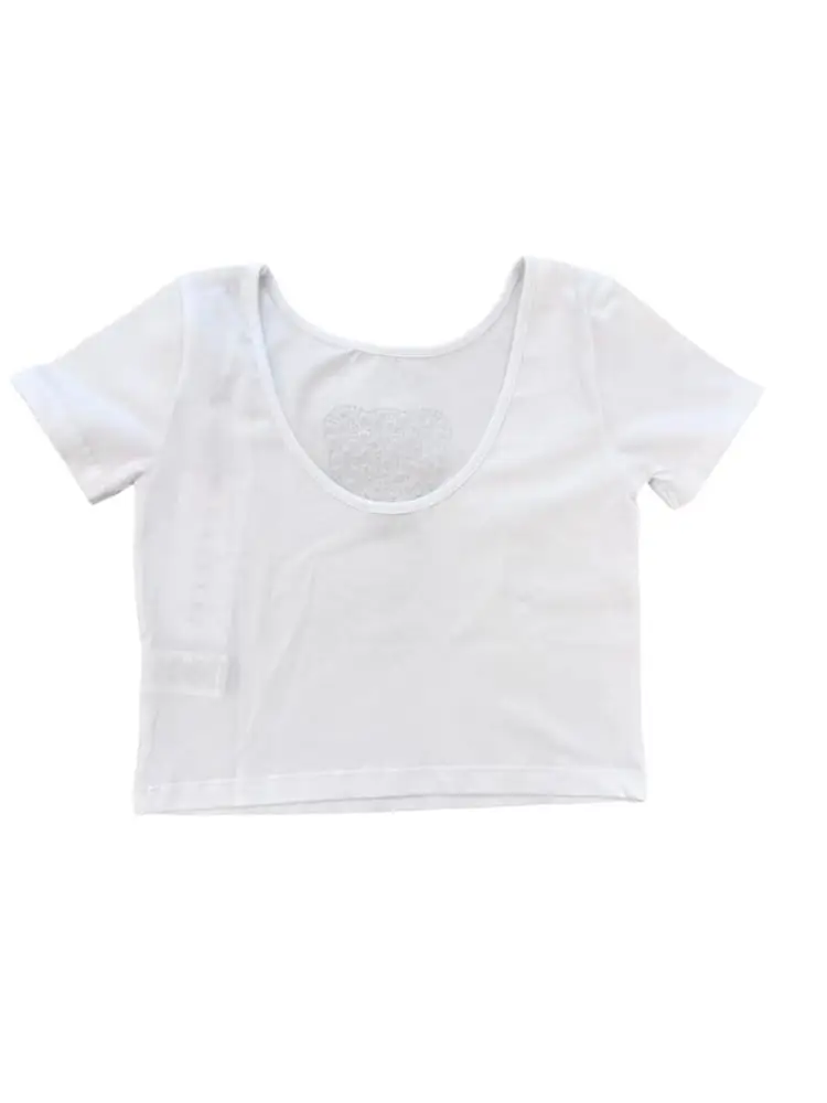 tshirt bianca bambina maxi logo con strass miniatura 2