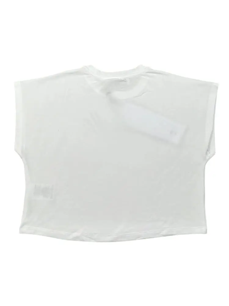 tshirt bianco bambina maxi logo miniatura 2