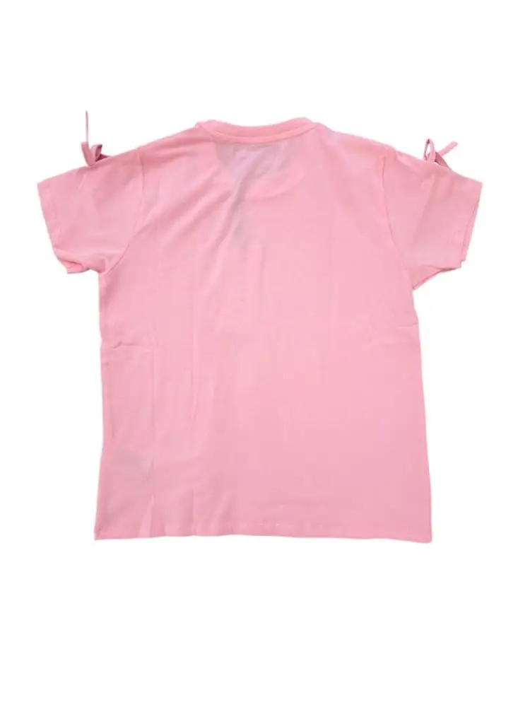 tshirt rosa bambina maxi logo miniatura 2
