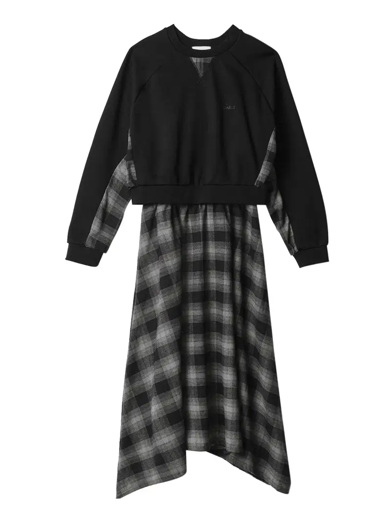 vestito midi gaelle all in one da donna - nero