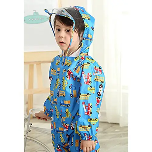 Gagacity Pioggia Completo Bambini Pioggia Cappotto impermeabile Impermeabile in un Unico Pezzo 75 miniatura 2