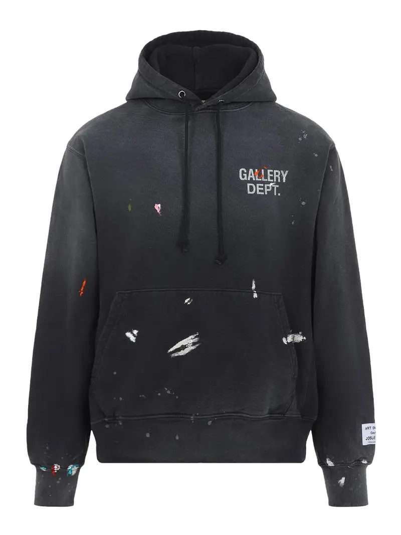 Felpa con cappuccio con logo Gd Paint Nero