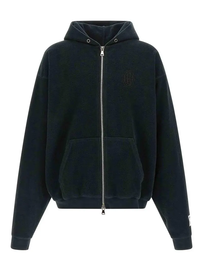 Felpa con ricamo Nero